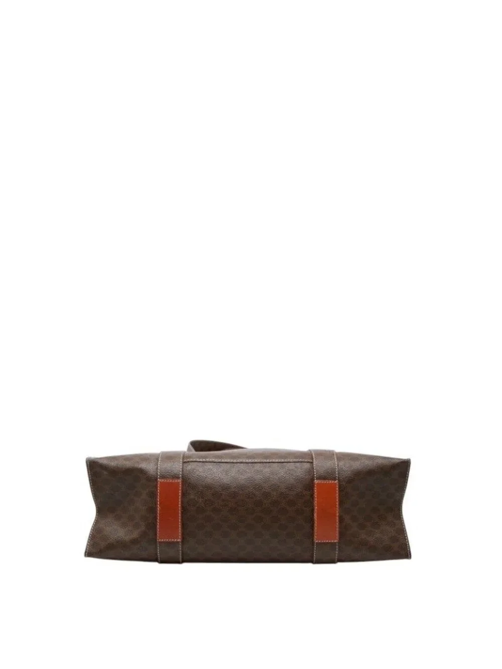 Celine Macadam Tote Brown Leather